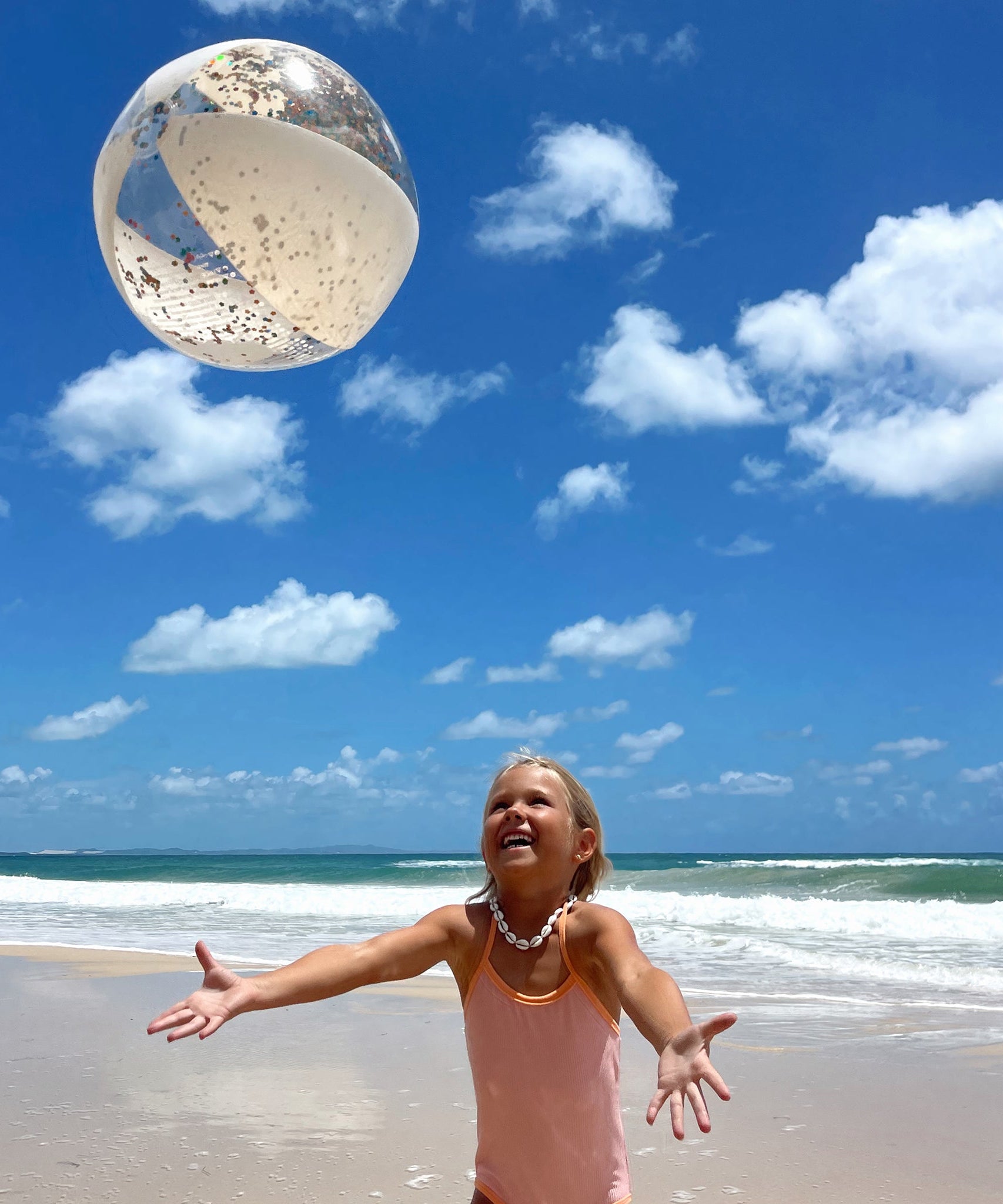 Sunnylife - Cotton Candy Aufblasbarer Glitzernder Strandball
