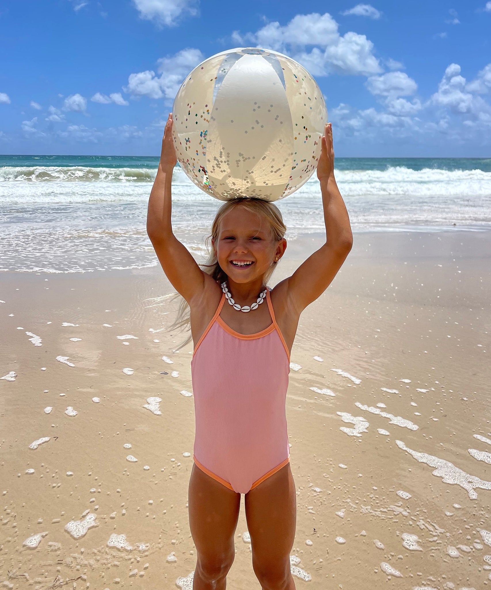 Sunnylife - Cotton Candy Aufblasbarer Glitzernder Strandball