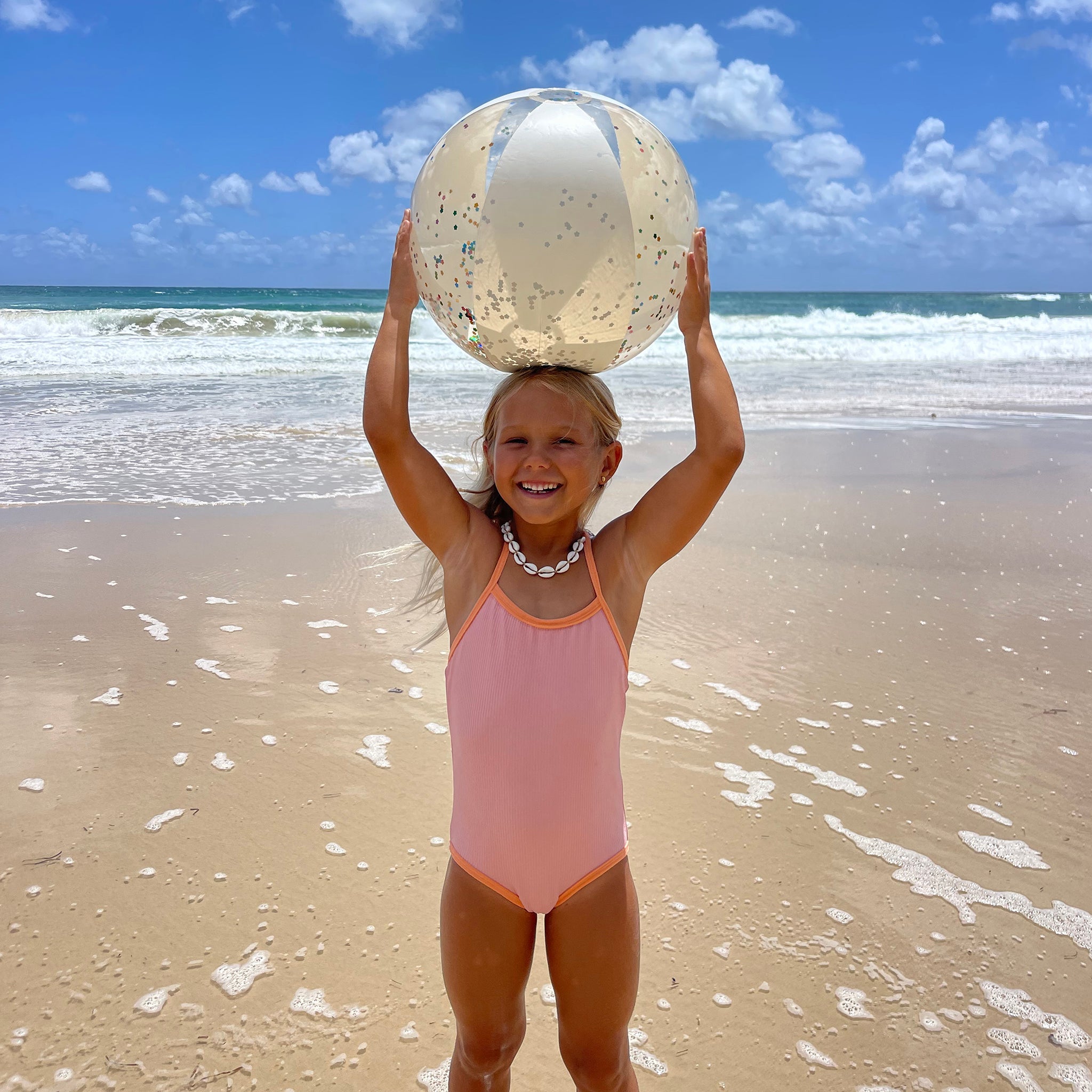 Sunnylife - Cotton Candy Aufblasbarer Glitzernder Strandball