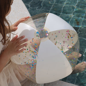 Sunnylife – Aufblasbarer Glitzer-Strandball „Cotton Candy“