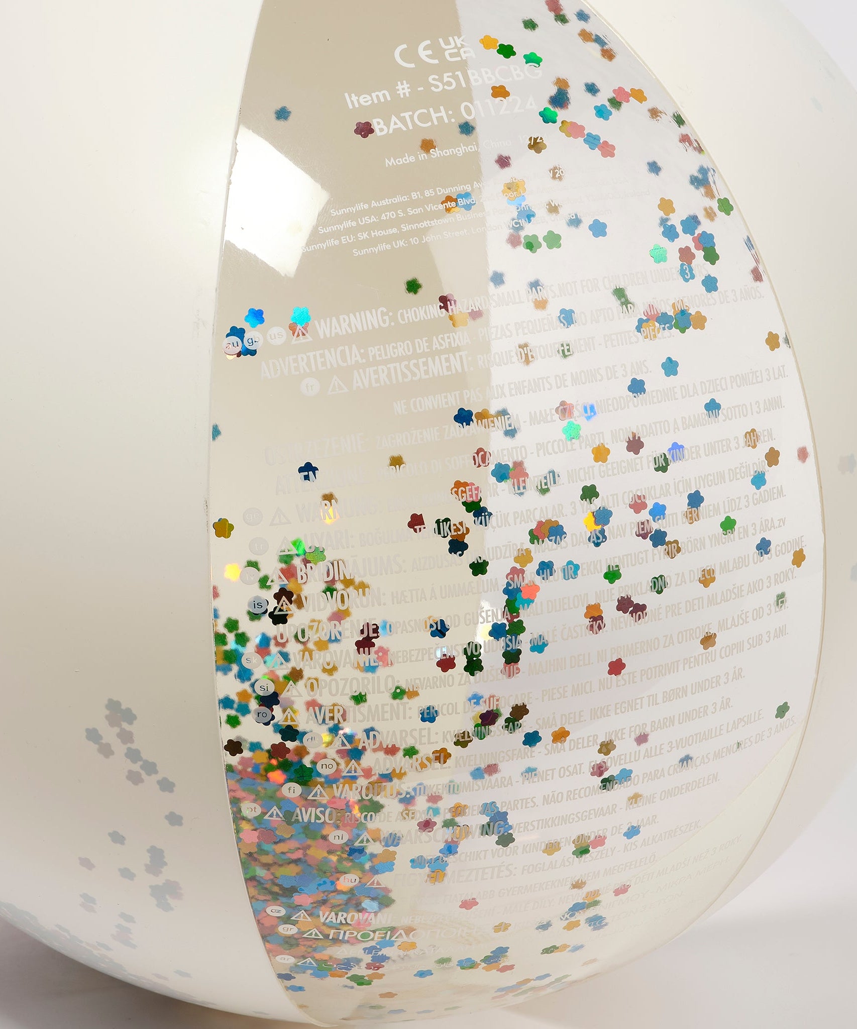 Sunnylife - Cotton Candy Aufblasbarer Glitzernder Strandball