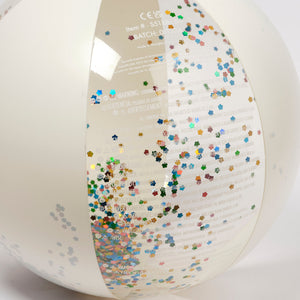 Sunnylife – Aufblasbarer Glitzer-Strandball „Cotton Candy“