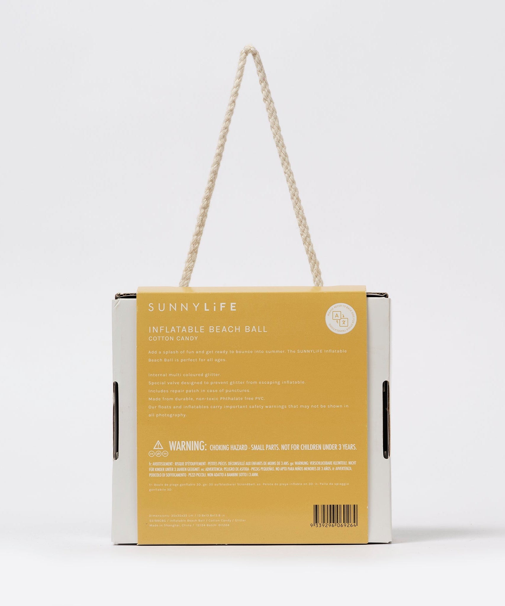 Sunnylife - Cotton Candy Aufblasbarer Glitzernder Strandball