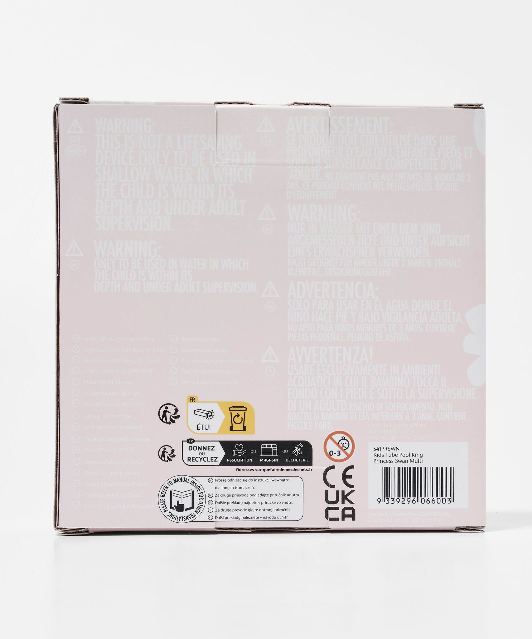 Sunnylife - Prinzessin Schwan Kinder aufblasbarer Schwimmring für Meer und Pool