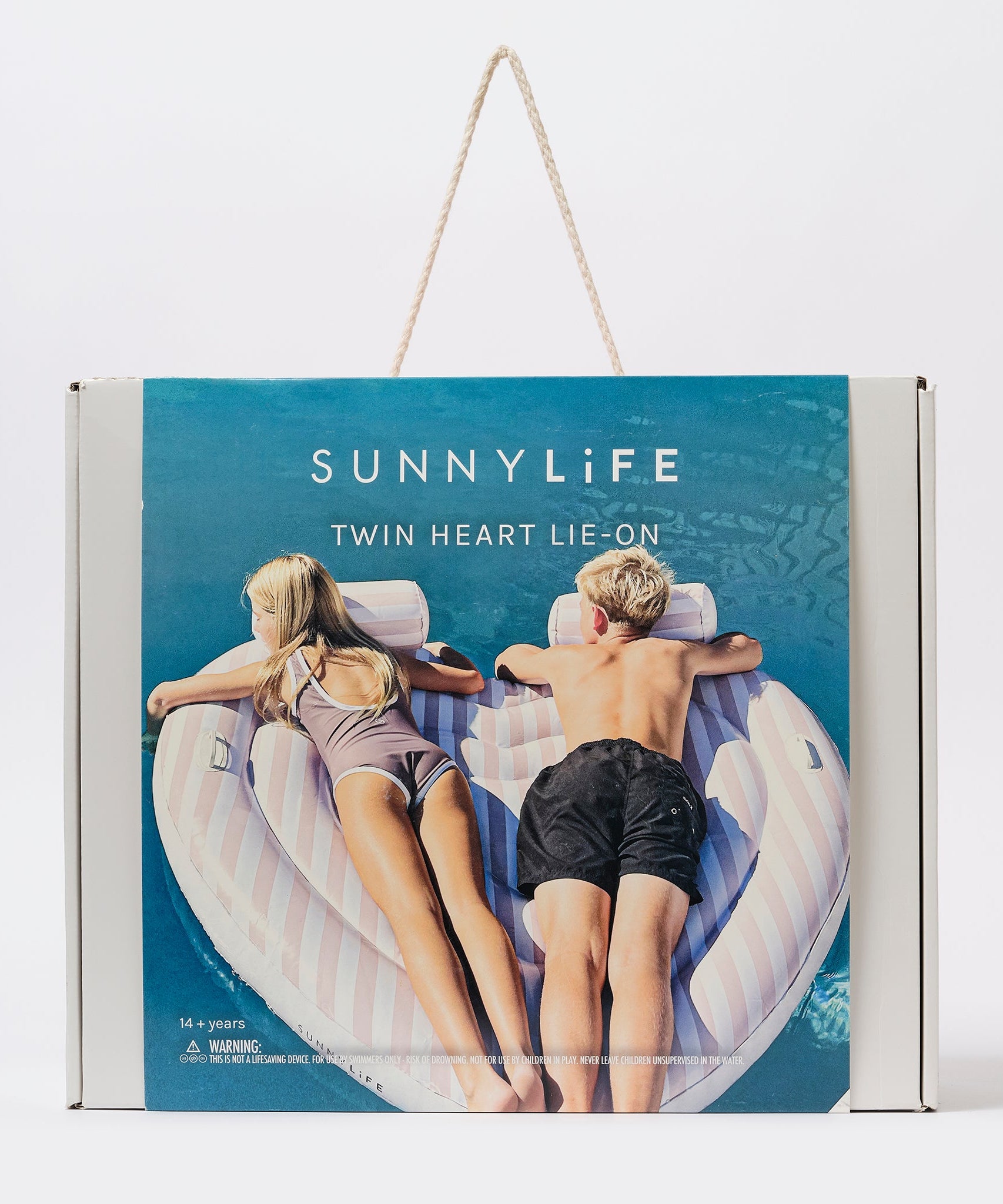 Sunnylife - Stole My Heart Doppel-aufblasbarer Pool und Luftmatratze