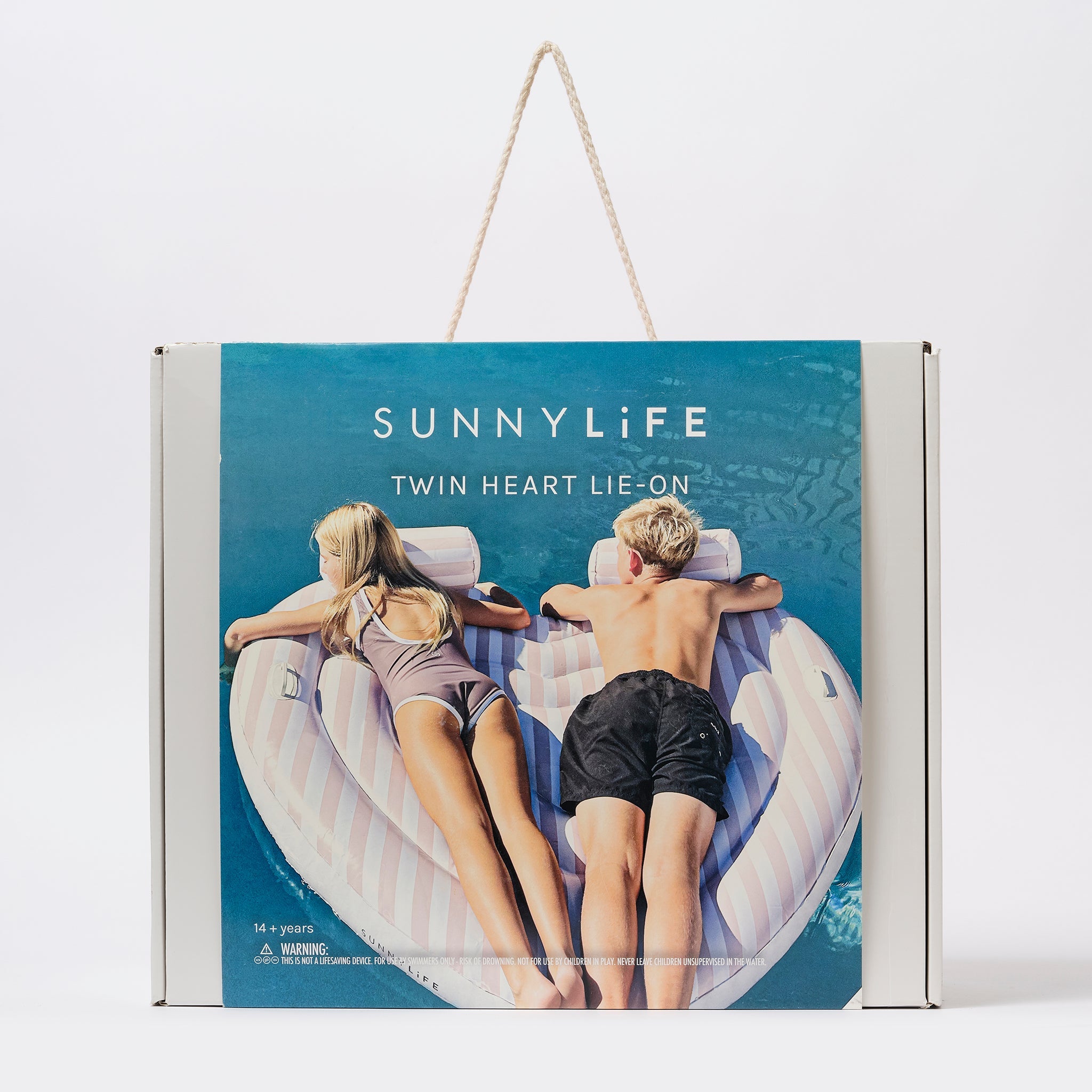 Sunnylife - Stole My Heart Doppel-aufblasbarer Pool und Luftmatratze