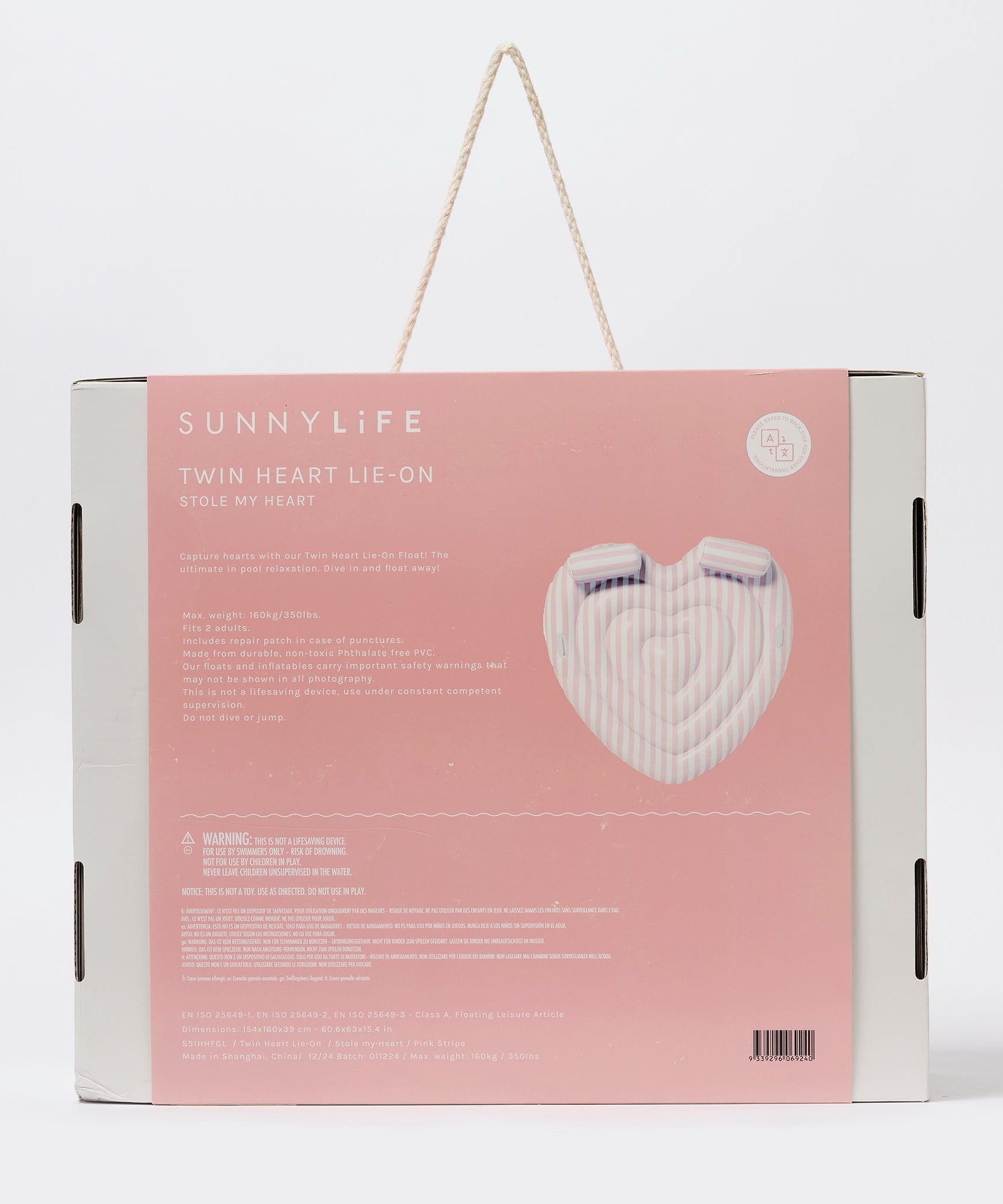 Sunnylife - Stole My Heart Doppel-aufblasbarer Pool und Luftmatratze