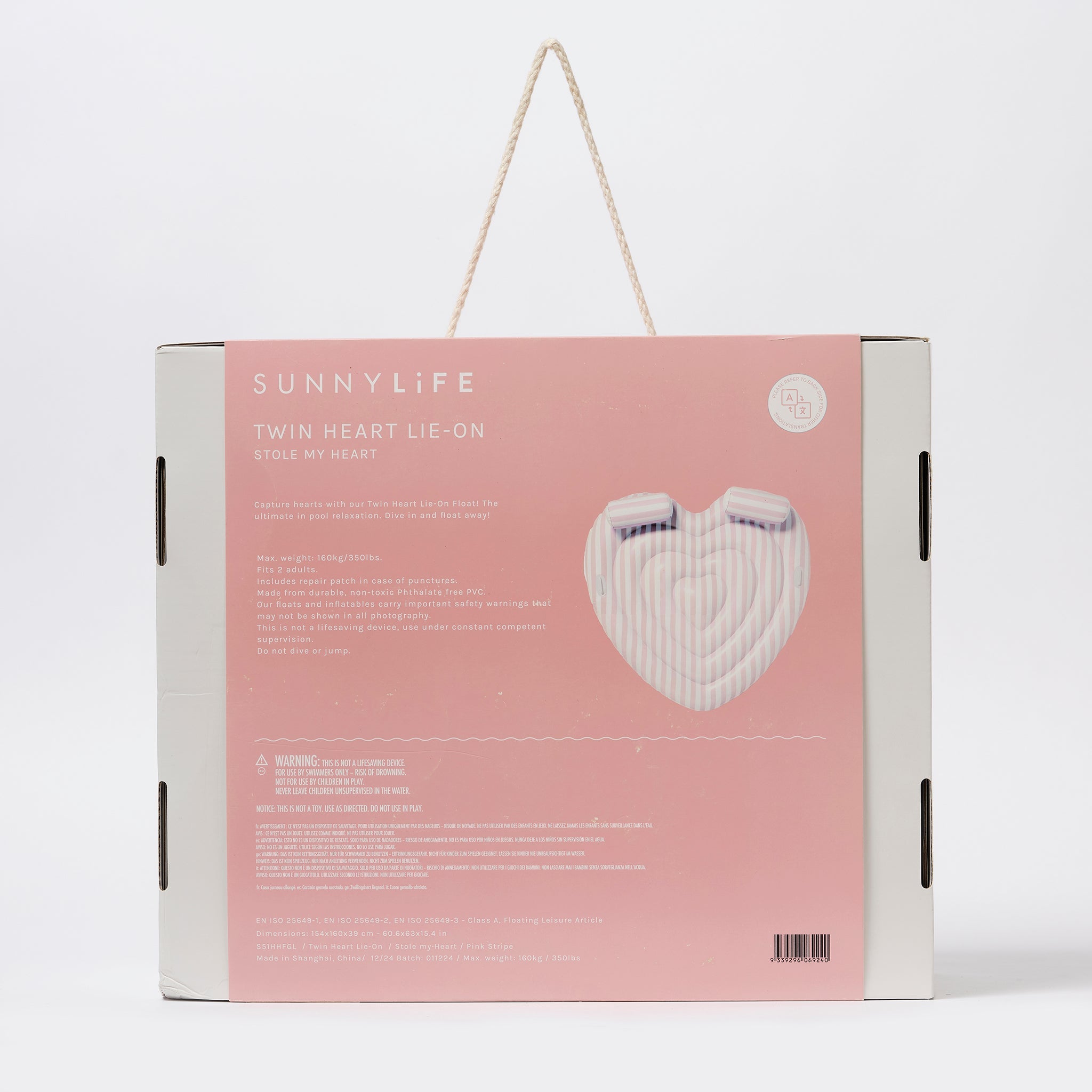 Sunnylife - Stole My Heart Doppel-aufblasbarer Pool und Luftmatratze