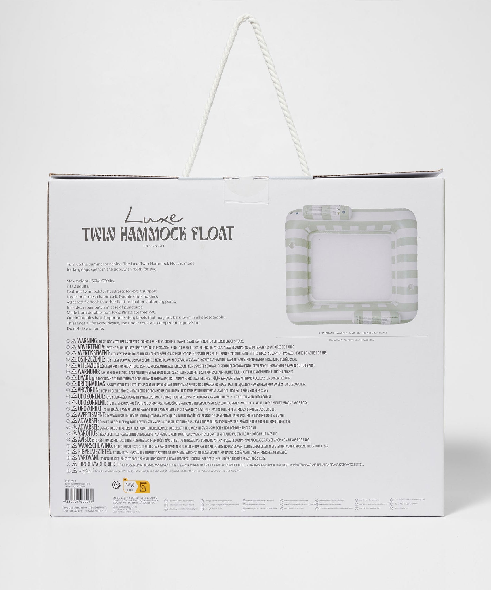 Sunnylife - Vacay Soft Doppel aufblasbare Luftmatratze fürs Meer