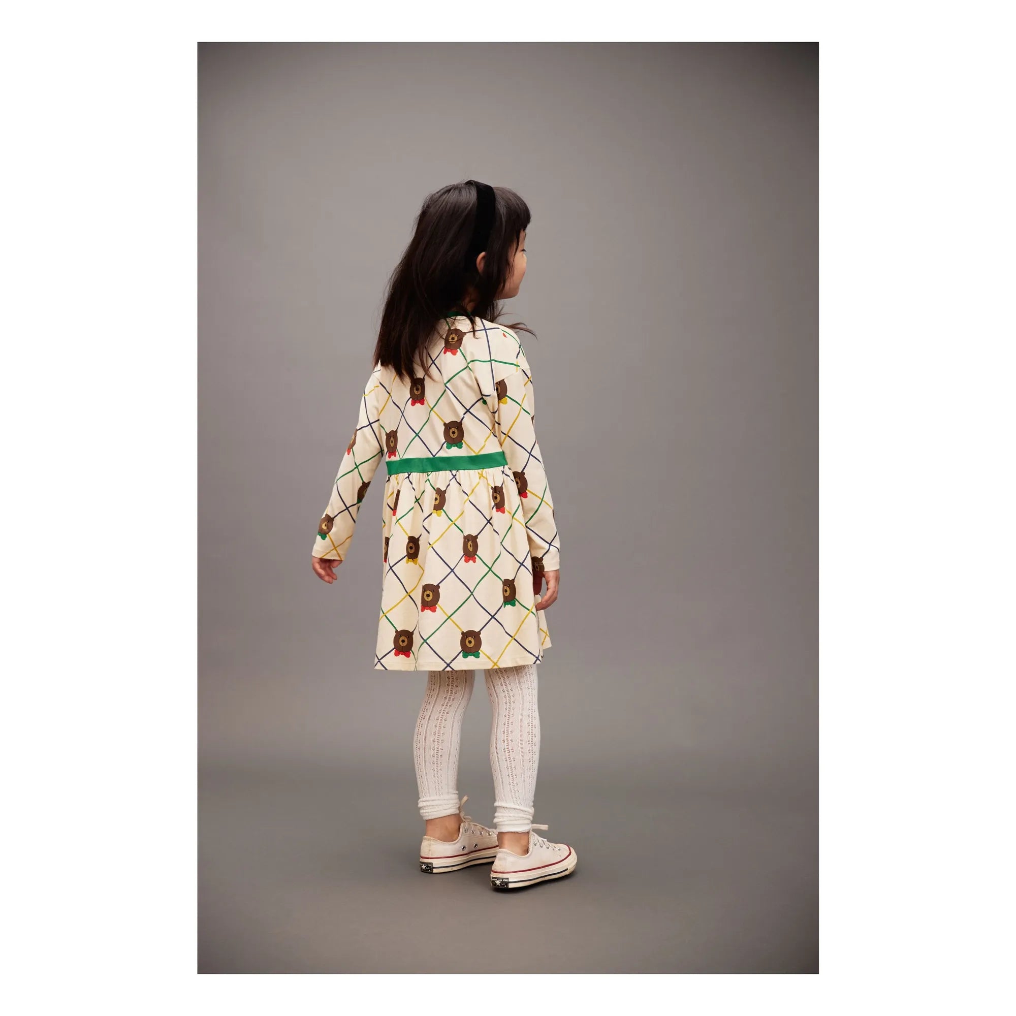 Mini Rodini - Bio-Baumwoll-Teddybär-Kleid | Ecru