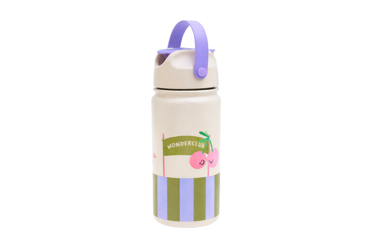 The Cotton Cloud - Cherry Pop 420ML Edelstahlflasche mit verstecktem Strohhalm