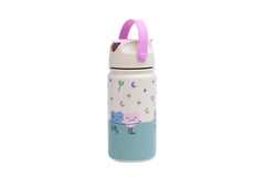 The Cotton Cloud - Dancing Hearts 420ML Edelstahlflasche mit verstecktem Strohhalm