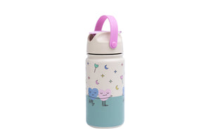 The Cotton Cloud - Dancing Hearts 420ML Edelstahlflasche mit verstecktem Strohhalm
