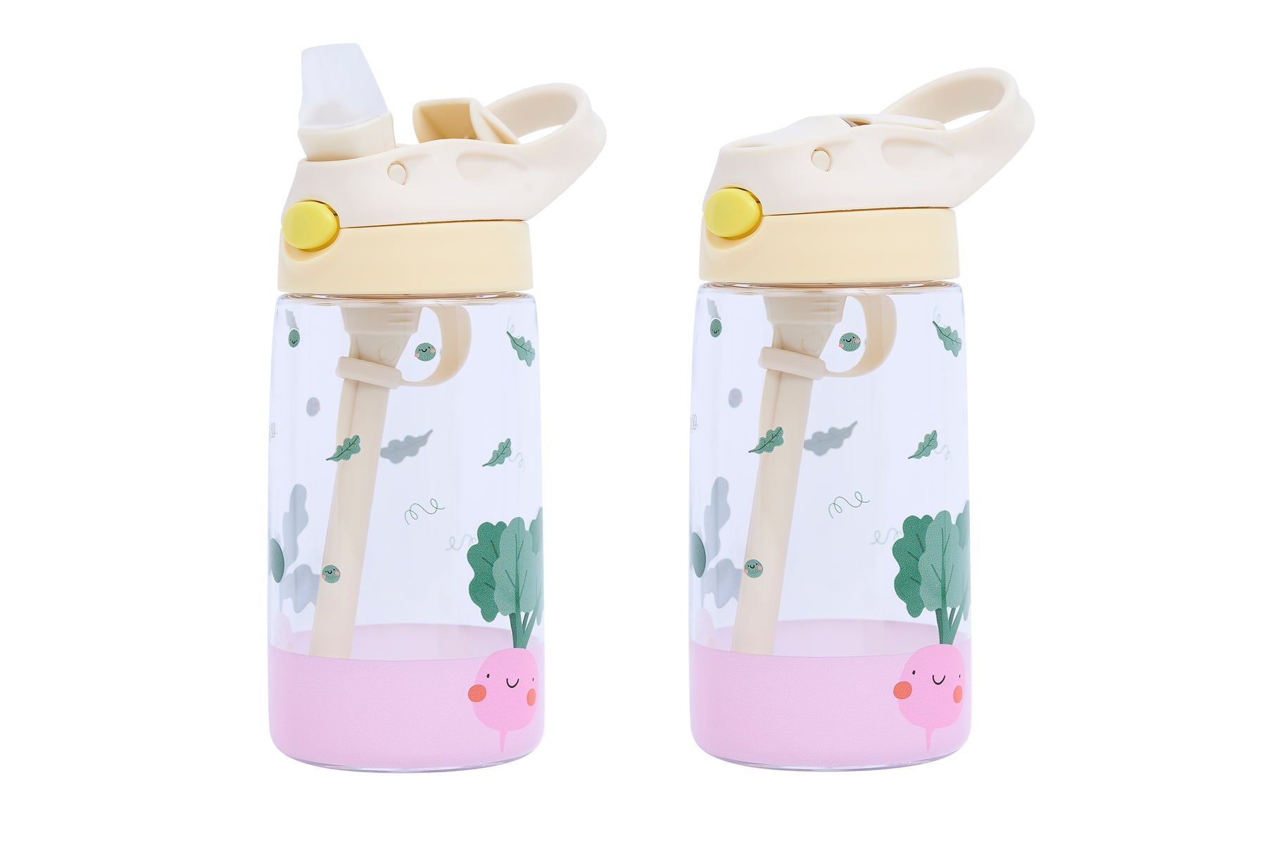 The Cotton Cloud - Funky Dogs 480ML Tritan Trinkflasche mit verstecktem Strohhalm