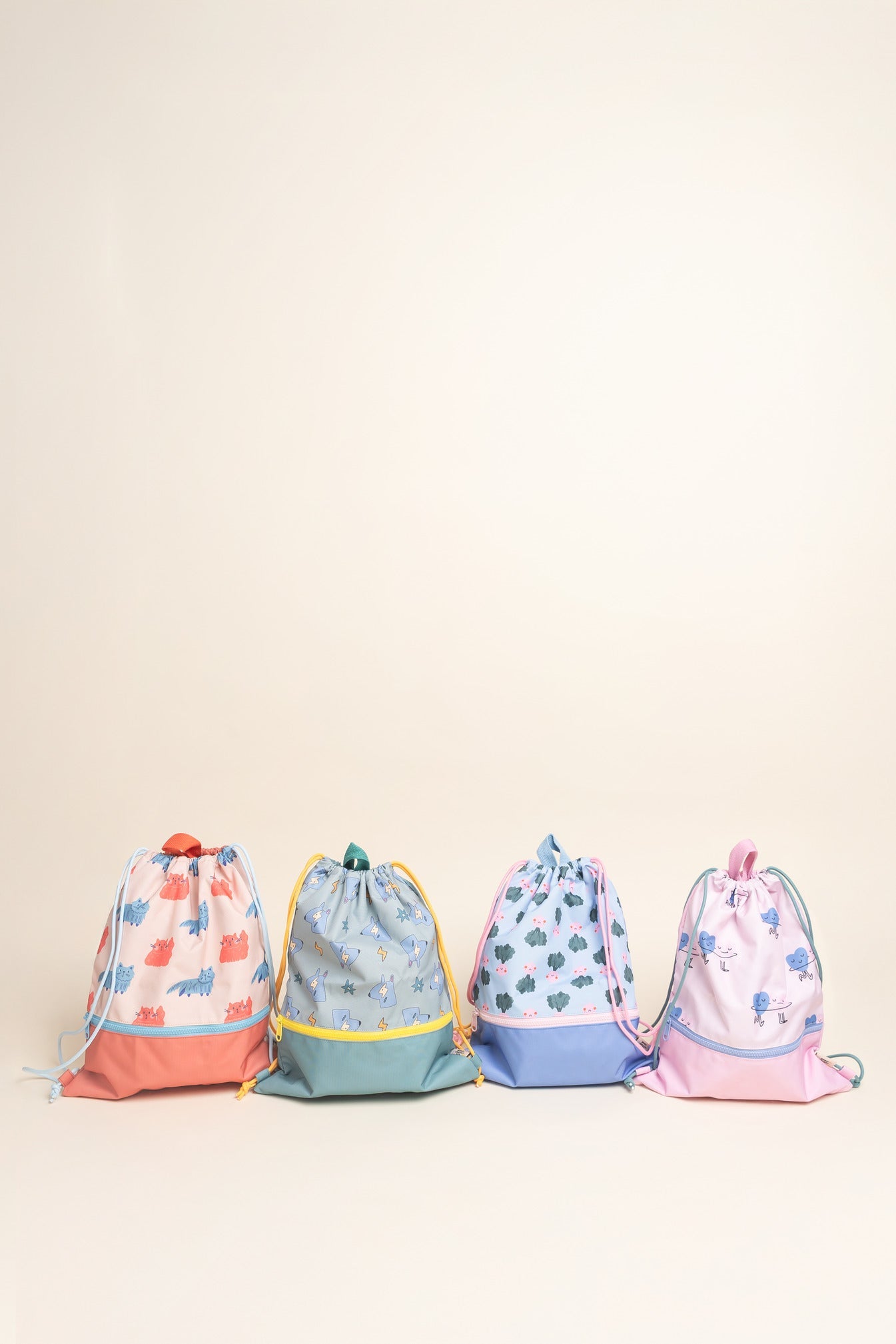 The Cotton Cloud - Funky Dogs Rucksack mit Kordelzug