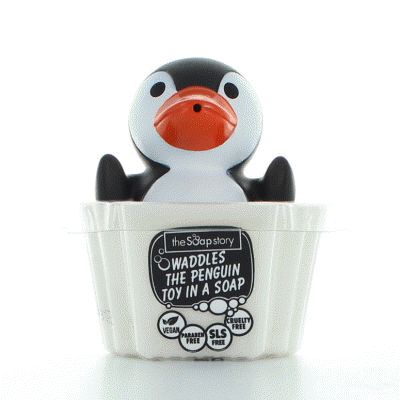 The Soap Story – Duftende Kinderseife mit Pinguin-Spielzeug 