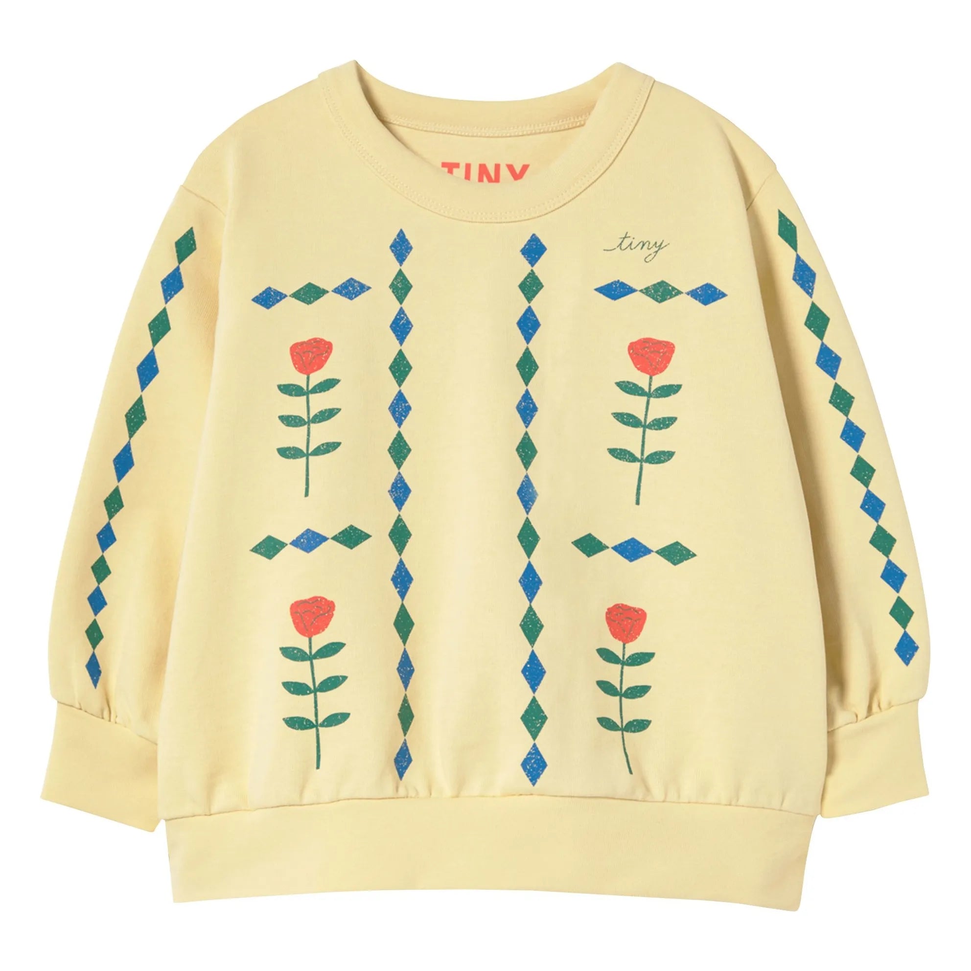 Tinycottons - Tiny Flowers Sweat Bio-Baumwolle | Blassgelb