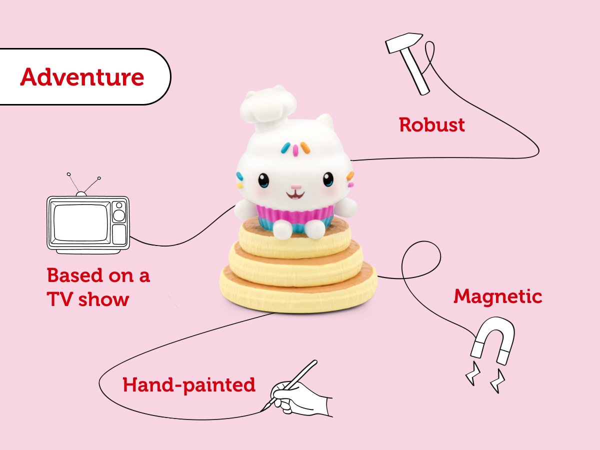 Tonies - Gabbys Dollhouse Cakey Cat İngilizce Sesli Figürü