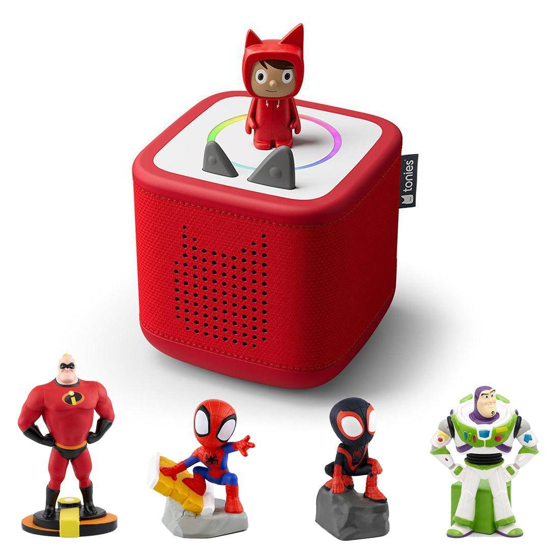 Tonies Toniebox 2 Bundle - Superheroes (5pc)-Audio Players-Red- | Natural Baby Shower