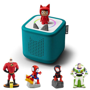 Tonies Toniebox 2 Bundle - Superheroes (5pc)-Audio Players-Teal- | Natural Baby Shower