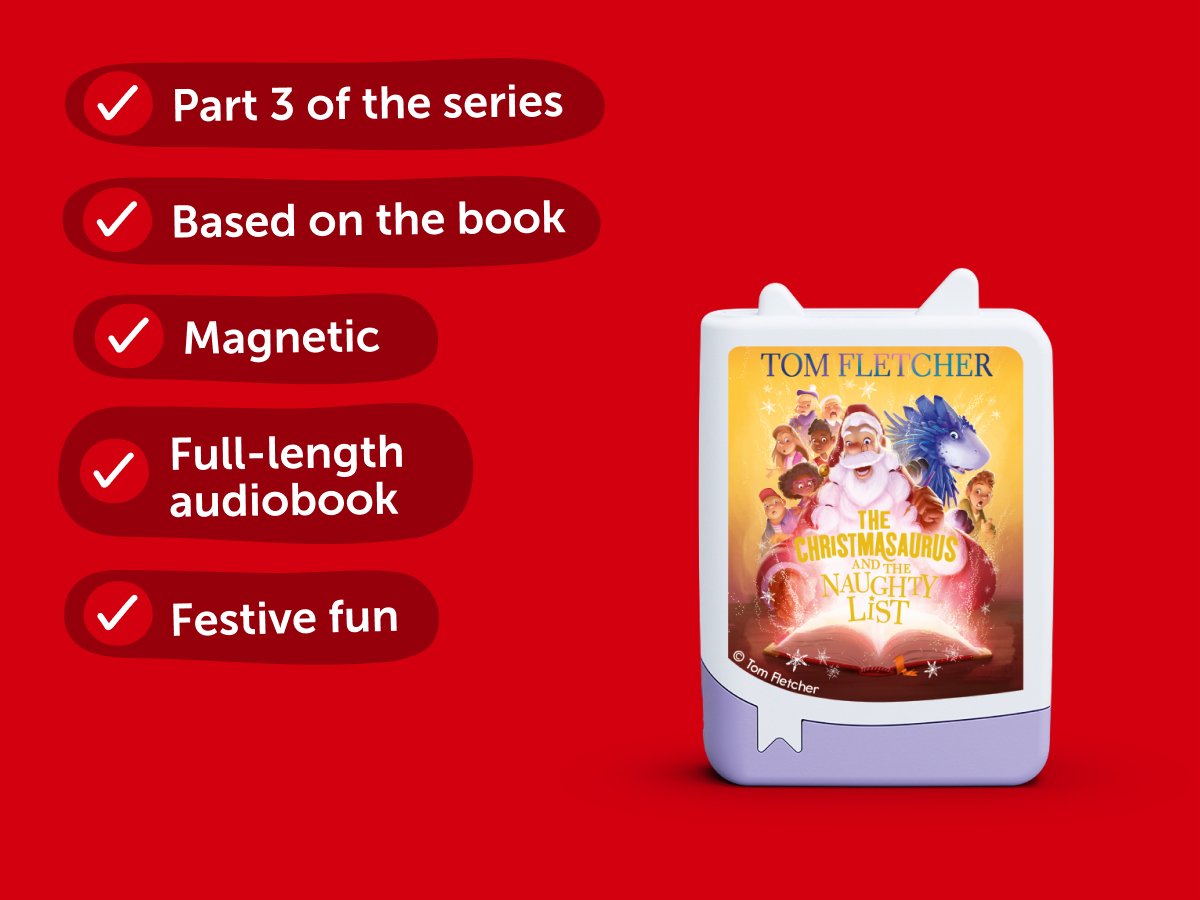 Tonies - Tom Fletcher Christmasaurus und die Liste der Ungezogenen Lied Englisch Sprachfigur