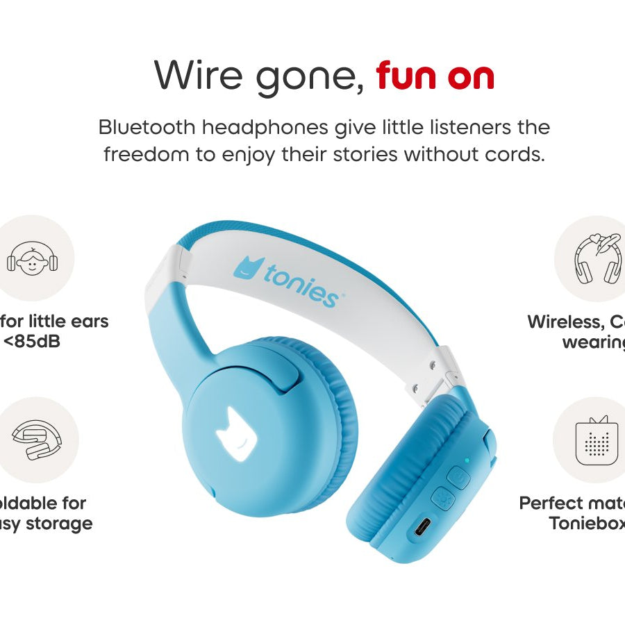 Tonies - Toniebox 2 Bluetooth Wolkenblau Faltbarer Kinderkopfhörer