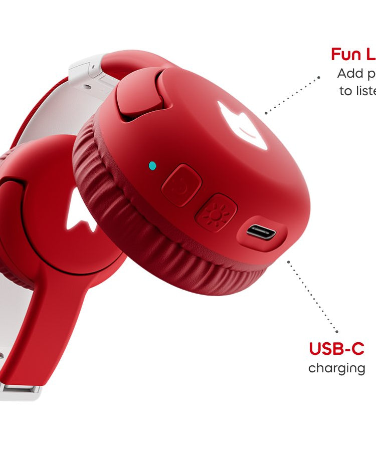 Tonies - Toniebox 2 Bluetooth Rote Klappbare Kinderkopfhörer