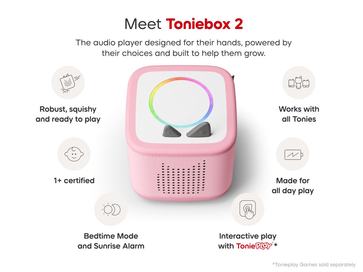 Tonies - Toniebox 2 Wolkenrosa Starterset Box