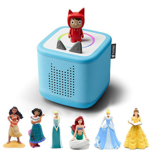 Tonies Toniebox 2 Bundle - Disney Princess (7pc)-Audio Players-Blue- | Natural Baby Shower