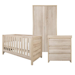 Tutti Bambini Modena 3 Piece Room Set - Oak-Nursery Sets-Oak-Without Mattress | Natural Baby Shower