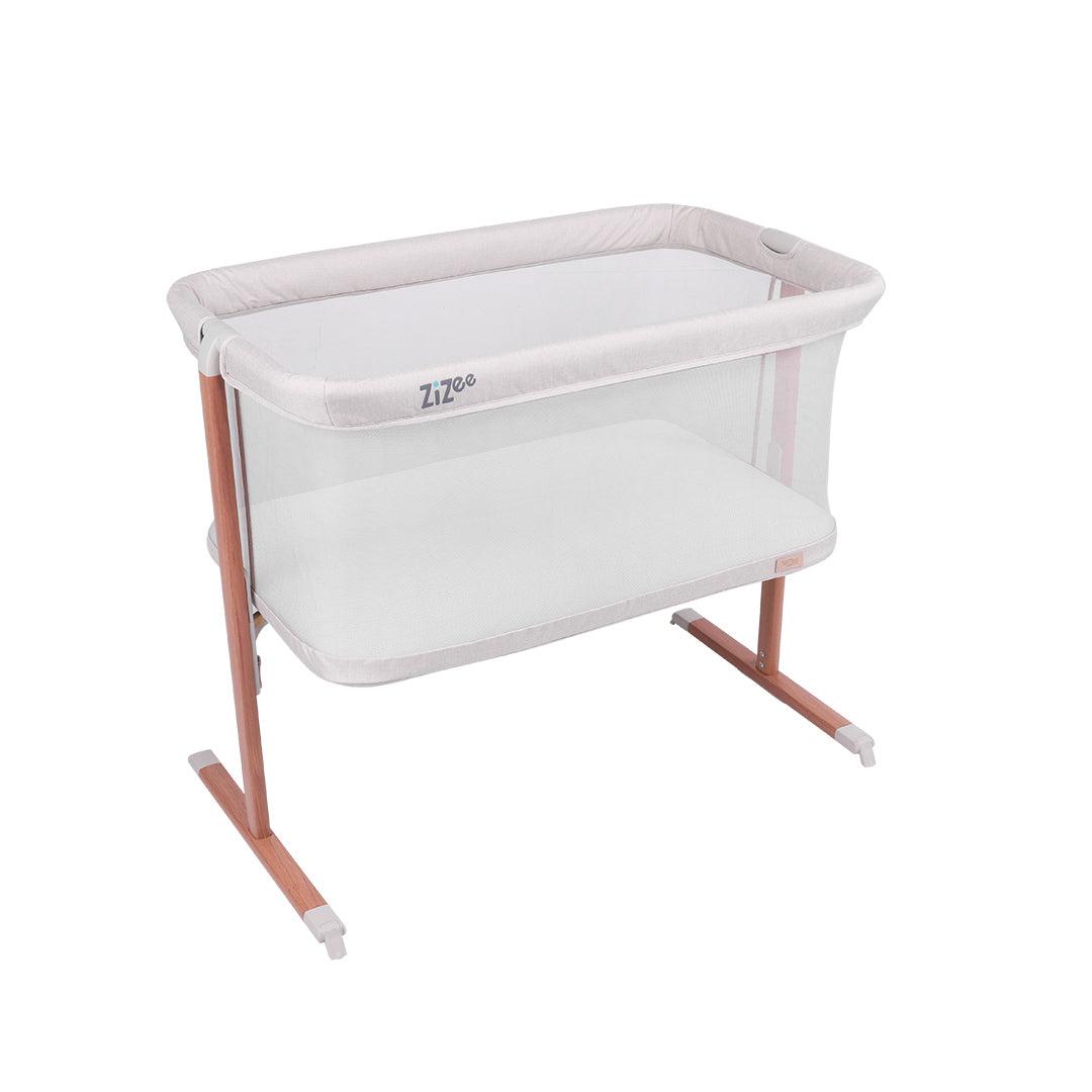 Tutti Bambini ZiZee Essential Crib - Scandinavian Walnut/Ecru-Bedside Cribs-Scandinavian Walnut/Ecru- | Natural Baby Shower