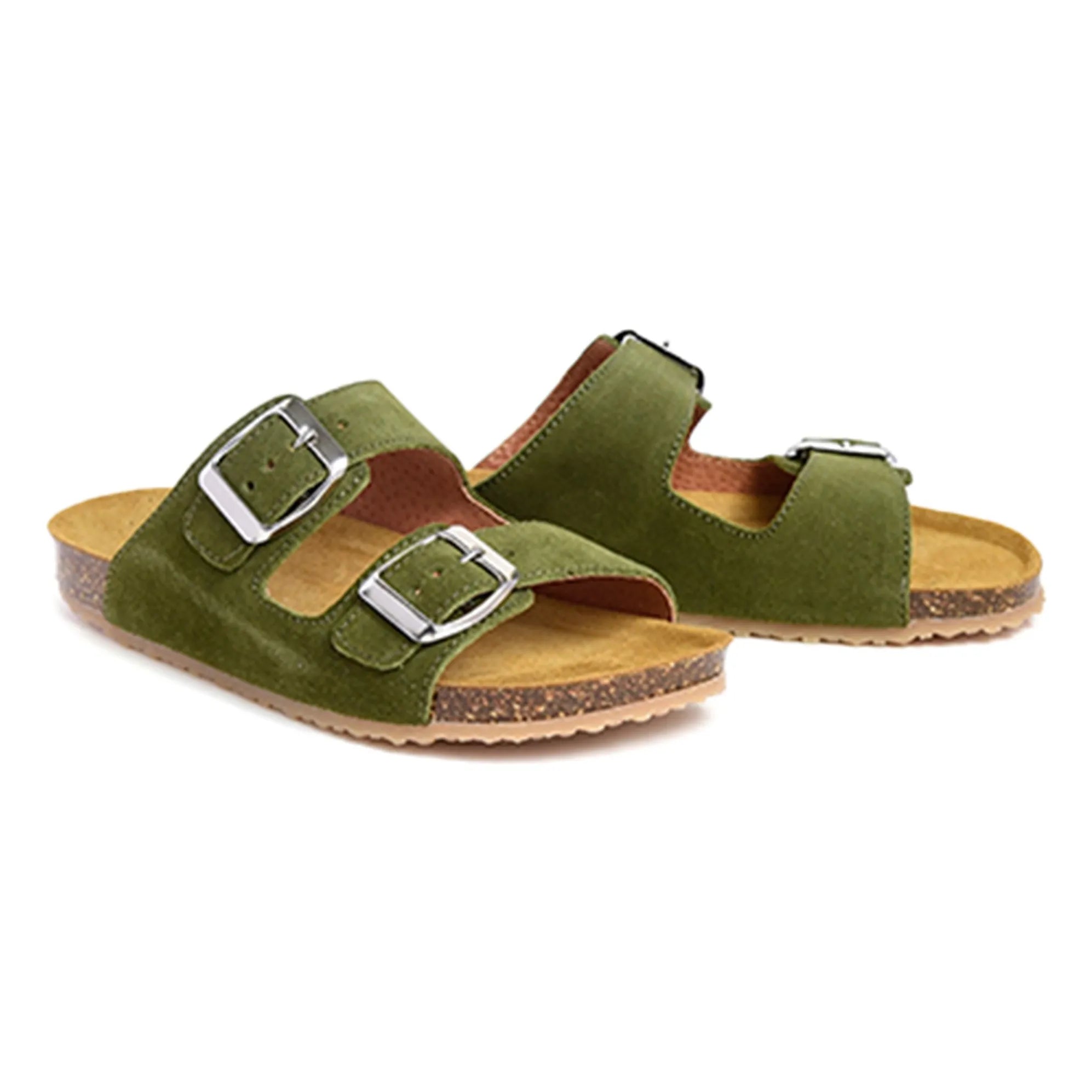 Pèpè - Two Con Me - Sandalen mit Doppelschnalle | Khaki