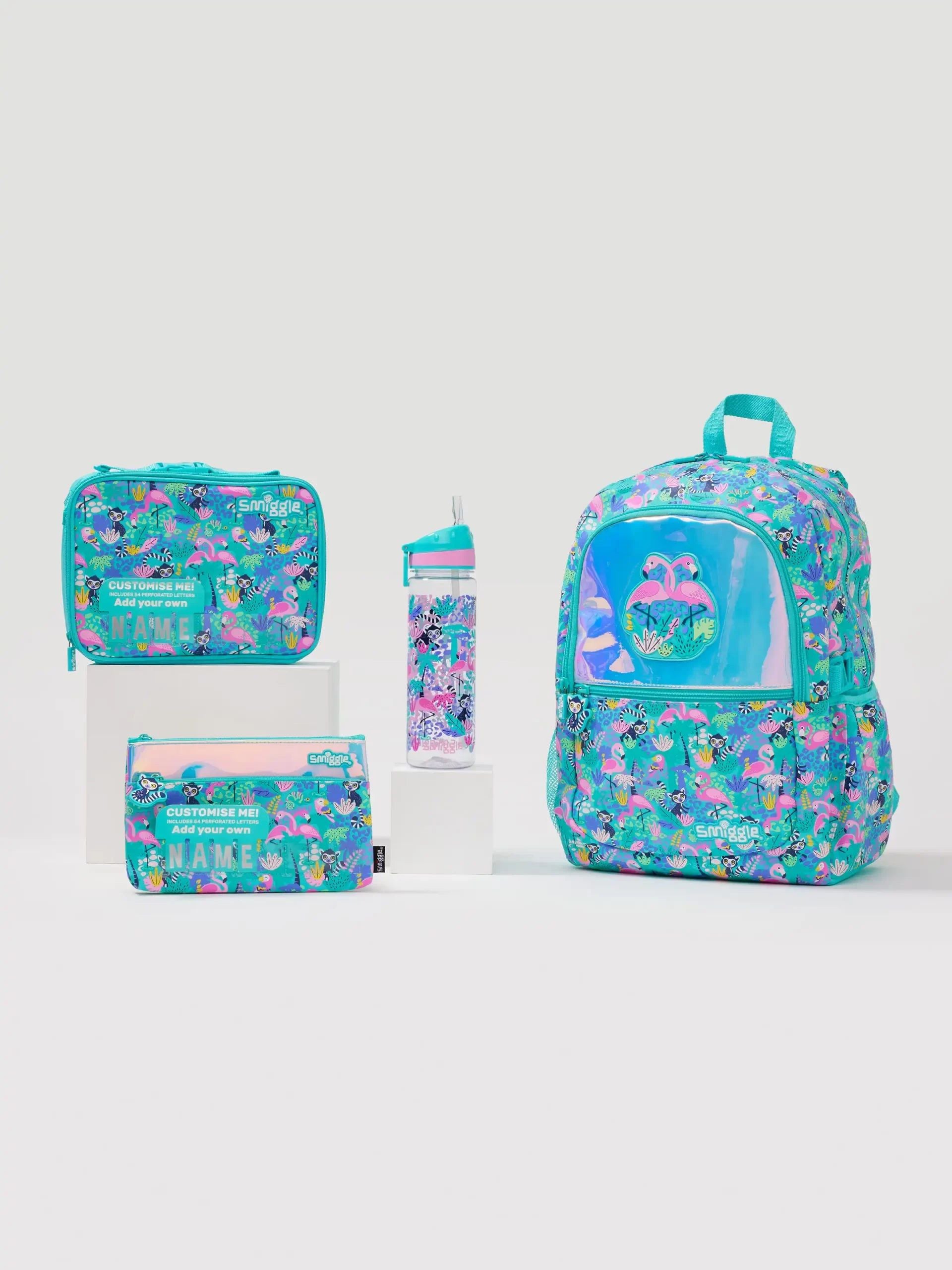 Smiggle - Wild Side 4lü Okul Çanta Seti-Dinossi