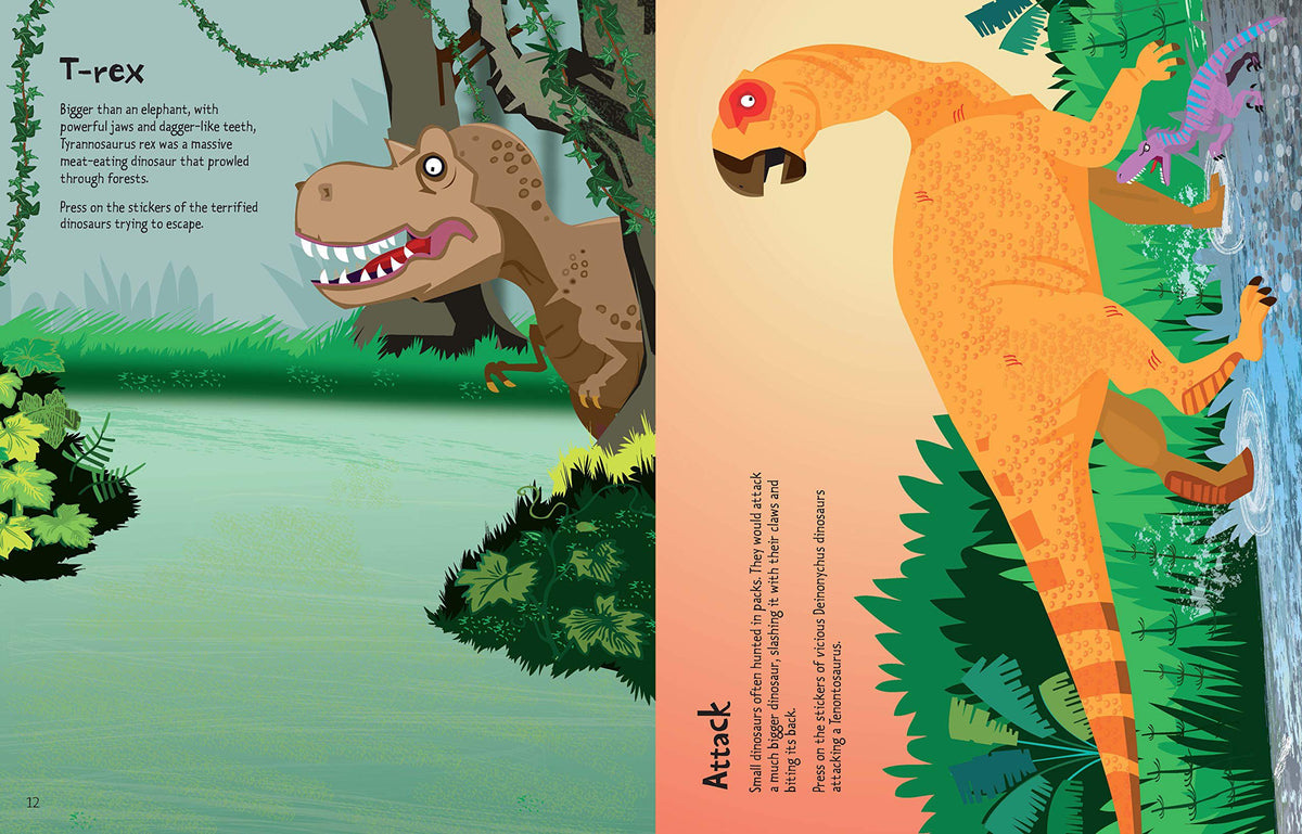 Usborne – Großes Dinosaurier-Sticker-Aktivitäten- und Geschichtenbuch