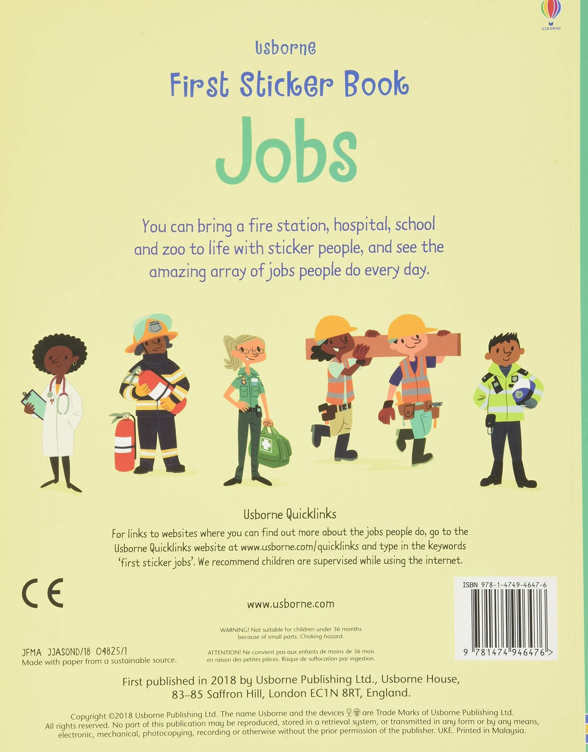 Usborne – Erste Stickerbuch-Jobs