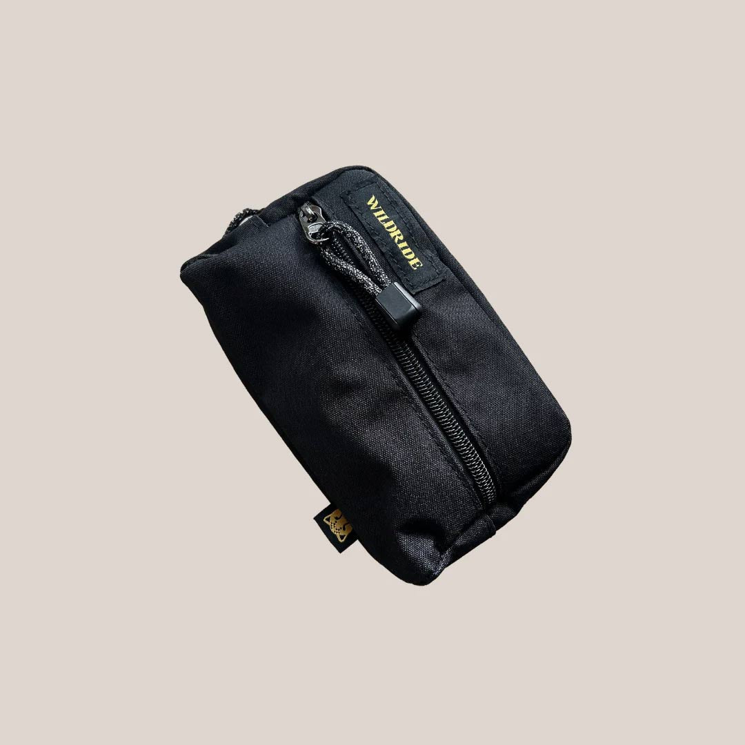Wildride Slide On Accessory Bag - Black-Changing Bag Pouches-Black- | Natural Baby Shower
