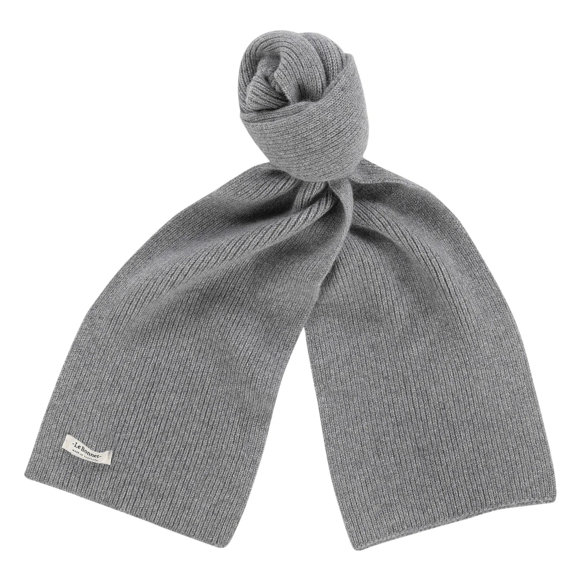 Le Bonnet Amsterdam - Wolle und Angora Schal | Grau