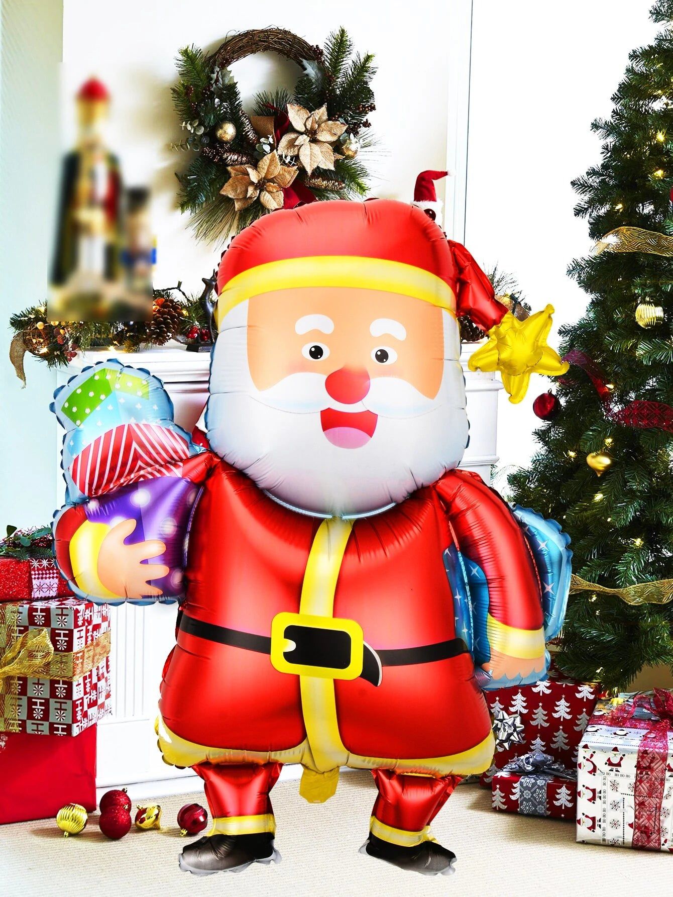 Neujahr – Weihnachtsmann, großer Ballon, 93 cm