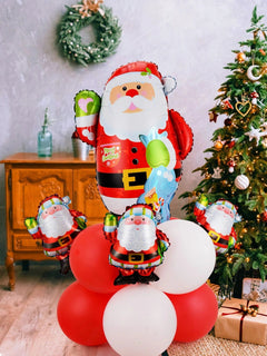 Neujahr – Deko-Luftballons-Set Weihnachtsmann und Neujahr, 12-teilig