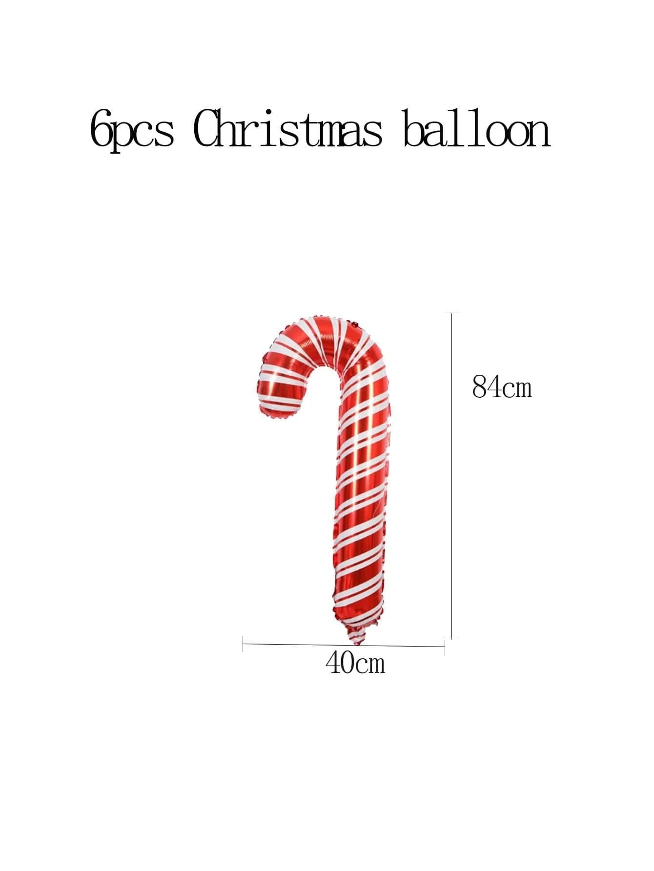 Neujahr – Weihnachts-Zuckerstange, groß, 84 cm, dekorativer Neujahrsballon, 1 Stück