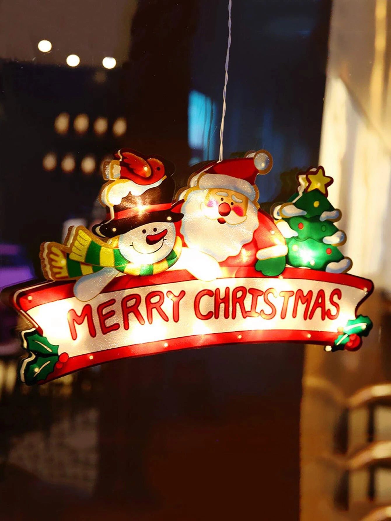 Neujahr - Weihnachten dekorative beleuchtete Frohe Weihnachten Ornament