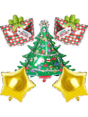 Neujahr – Weihnachten, Neujahr, Deko-Luftballons-Set, 5-teilig