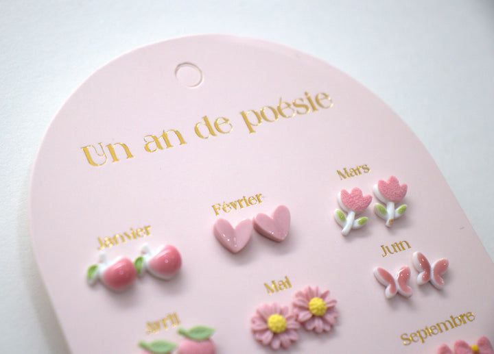 Yuko B. – 12 Paar Keramik-Ohrring-Set für Kinder